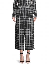 Elie Tahari - Heidi Plaid Wide-Leg Pants at Saks Fifth Avenue